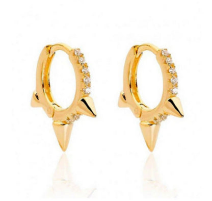 SHE IS Short Spike Huggie Earrings
