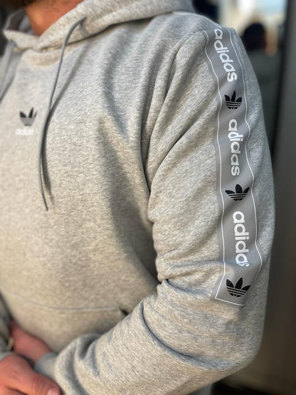 Adidas Original Tape Hoodie Grey