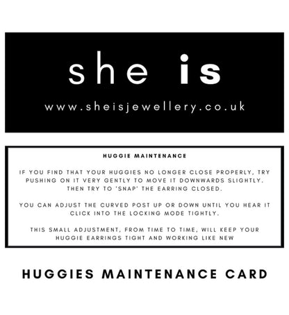 SHE IS Short Spike Huggie Earrings