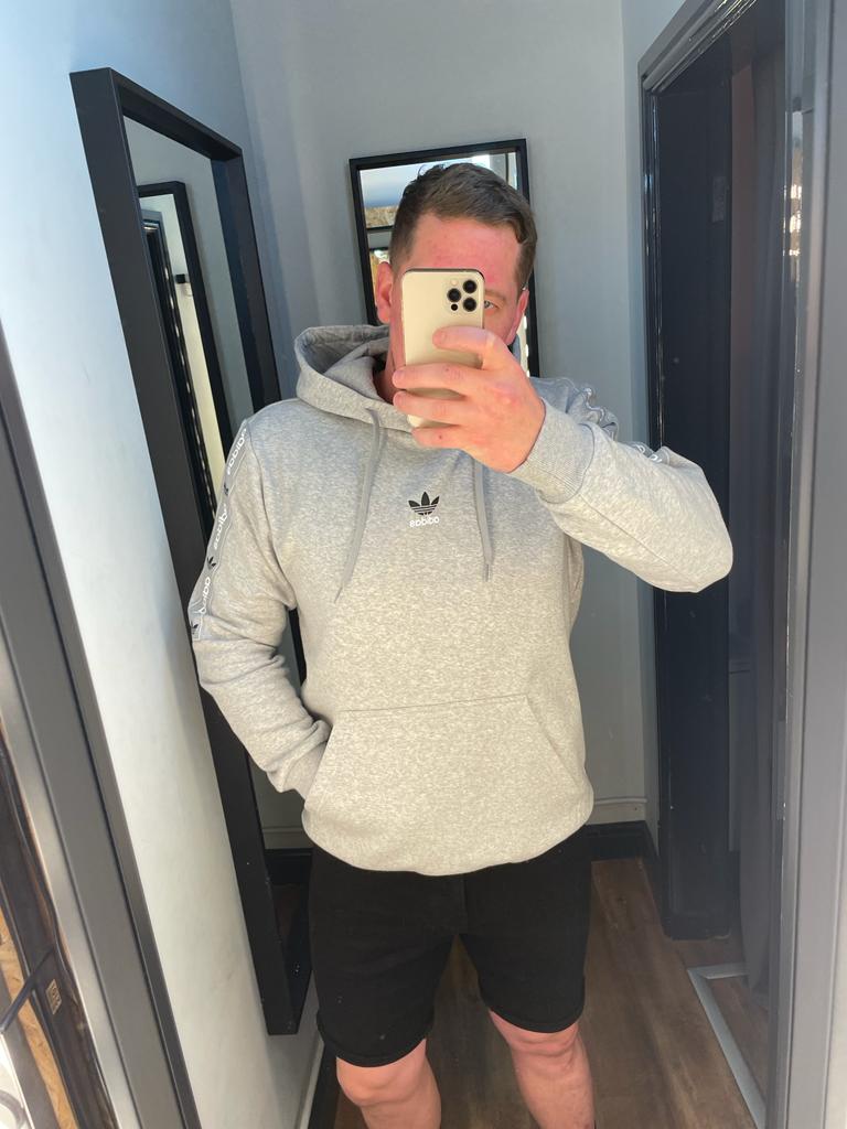 Adidas Original Tape Hoodie Grey