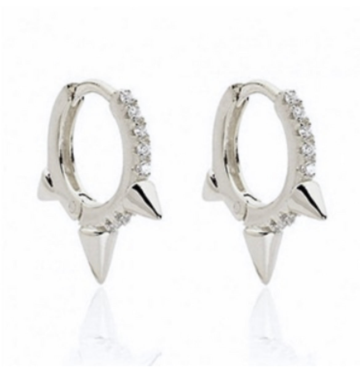 SHE IS Short Spike Huggie Earrings