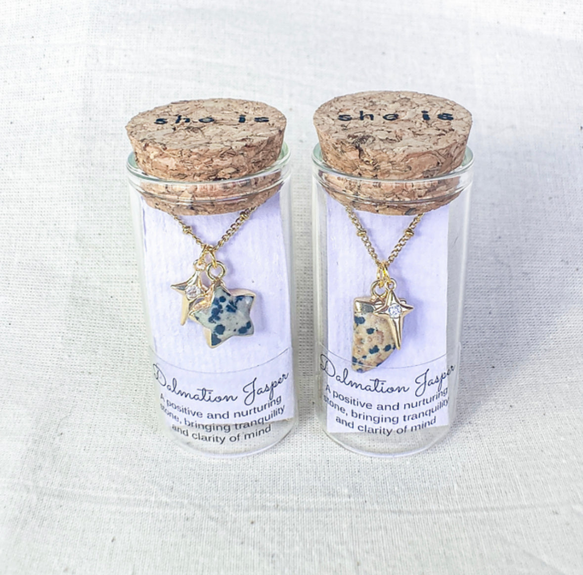 SHE IS Dalmation Jasper Necklace